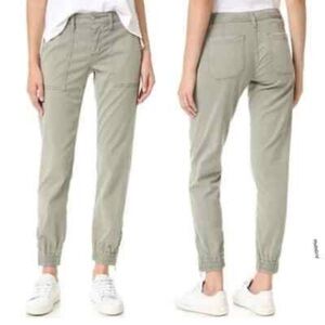 Joe’s Zip Ankle Light Olive Canvas Jogger Pants Size 28